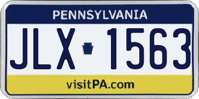 PA license plate JLX1563