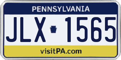 PA license plate JLX1565