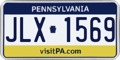 PA license plate JLX1569