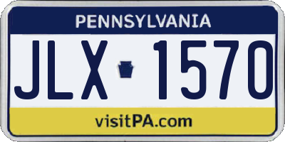 PA license plate JLX1570