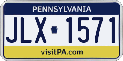 PA license plate JLX1571