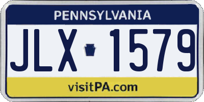 PA license plate JLX1579