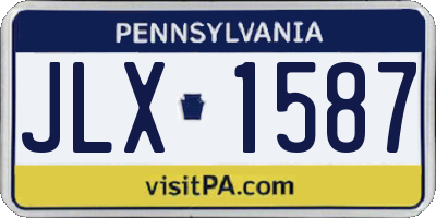 PA license plate JLX1587