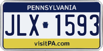 PA license plate JLX1593