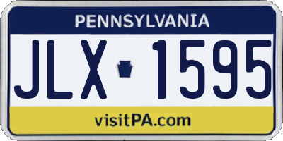 PA license plate JLX1595