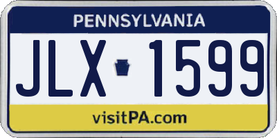 PA license plate JLX1599