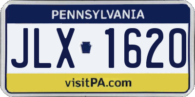 PA license plate JLX1620