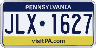 PA license plate JLX1627