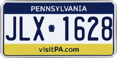 PA license plate JLX1628