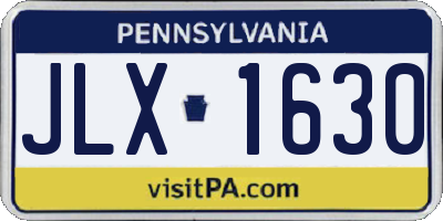 PA license plate JLX1630