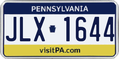 PA license plate JLX1644