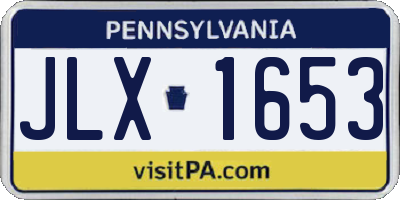 PA license plate JLX1653