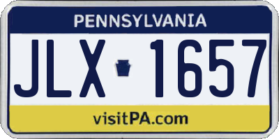 PA license plate JLX1657
