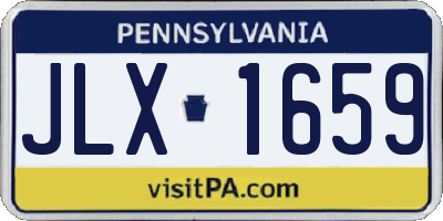 PA license plate JLX1659
