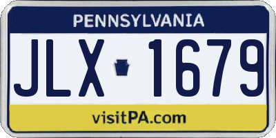 PA license plate JLX1679