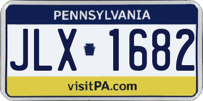 PA license plate JLX1682