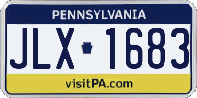 PA license plate JLX1683