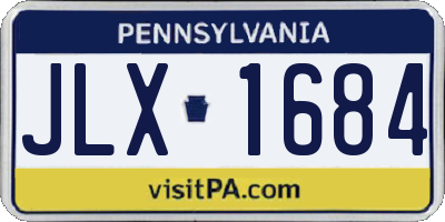 PA license plate JLX1684