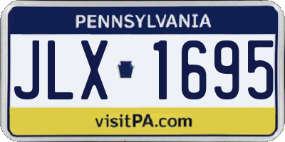 PA license plate JLX1695