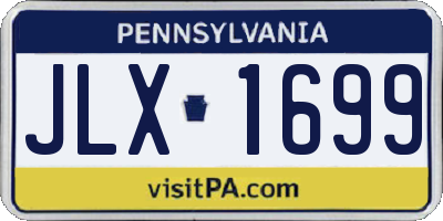 PA license plate JLX1699