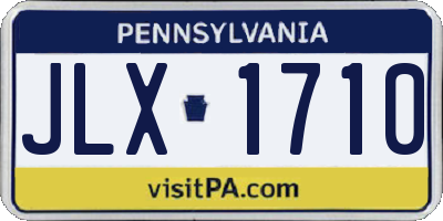 PA license plate JLX1710
