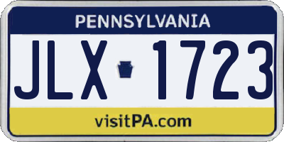 PA license plate JLX1723