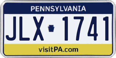 PA license plate JLX1741