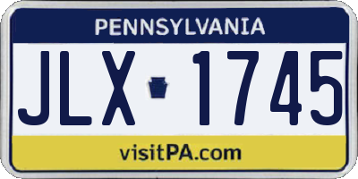 PA license plate JLX1745
