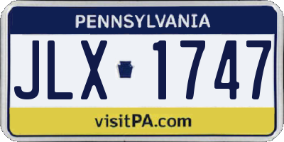 PA license plate JLX1747