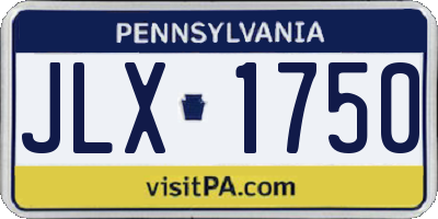 PA license plate JLX1750