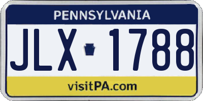 PA license plate JLX1788