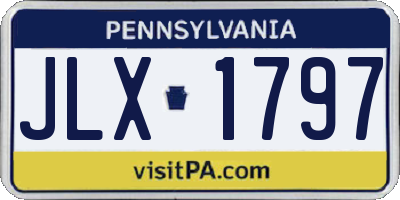 PA license plate JLX1797