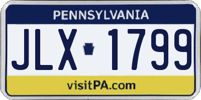 PA license plate JLX1799