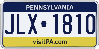PA license plate JLX1810