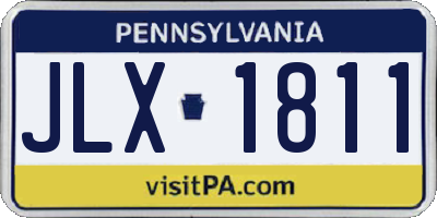 PA license plate JLX1811