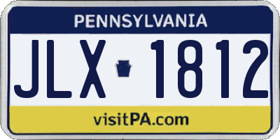 PA license plate JLX1812