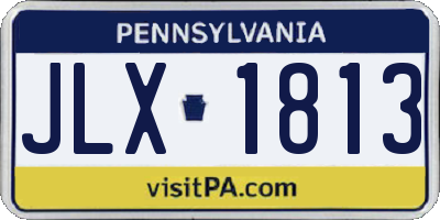 PA license plate JLX1813