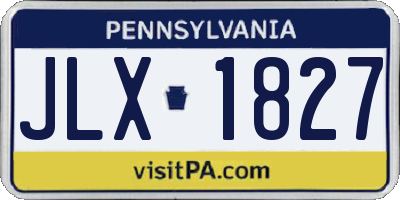 PA license plate JLX1827