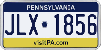 PA license plate JLX1856
