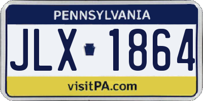 PA license plate JLX1864