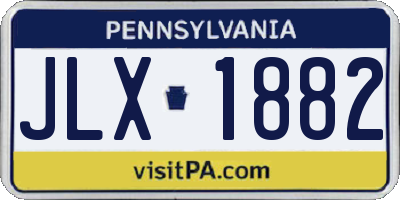 PA license plate JLX1882