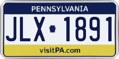 PA license plate JLX1891