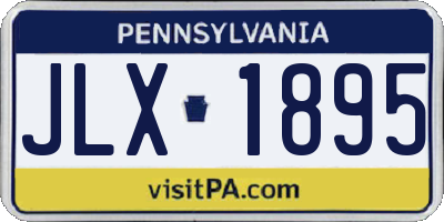 PA license plate JLX1895
