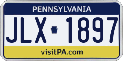 PA license plate JLX1897