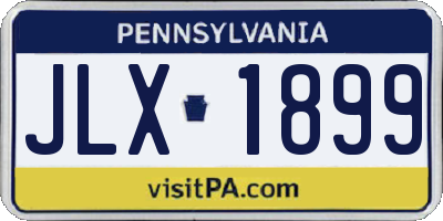 PA license plate JLX1899