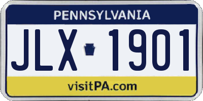 PA license plate JLX1901