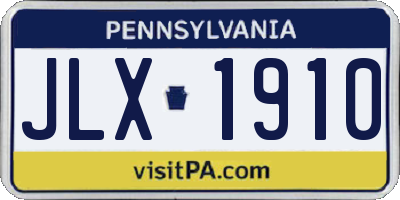 PA license plate JLX1910