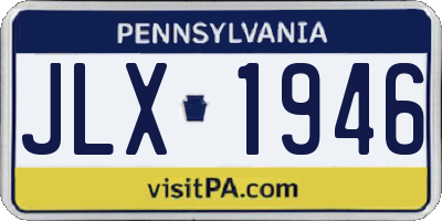 PA license plate JLX1946