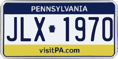 PA license plate JLX1970