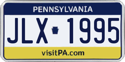 PA license plate JLX1995